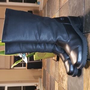 NWOT Totes Waterproof Thermolite Fur Winter Boots Black 6